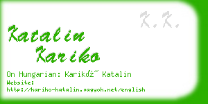 katalin kariko business card